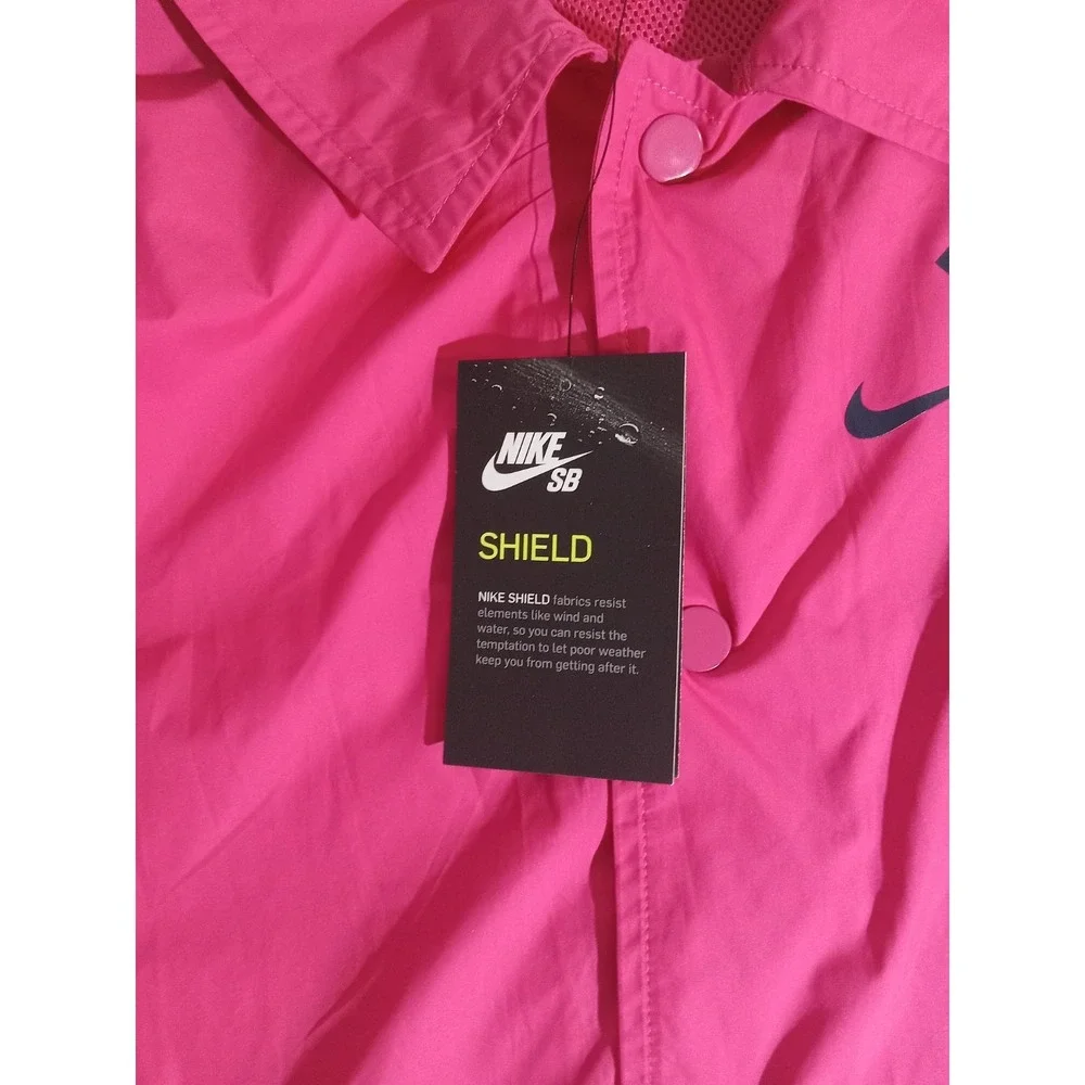 Nike SB Men's Shield Hot Pink Nylon Windbreaker Skate Jacket Size XSmall‎ New